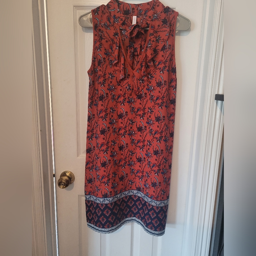 Xhiliration Medium Vneck Tie Dress